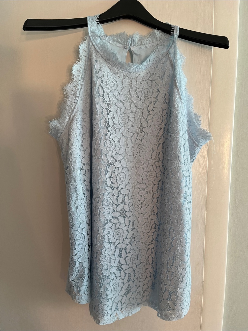 Women's Light Blue Lace Halter-Style Camisole